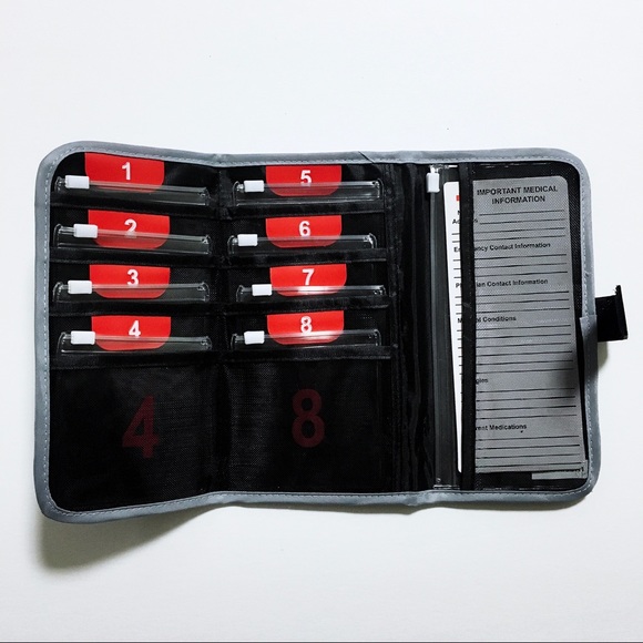 Deluxe Travel Pill Medication Case Organizer